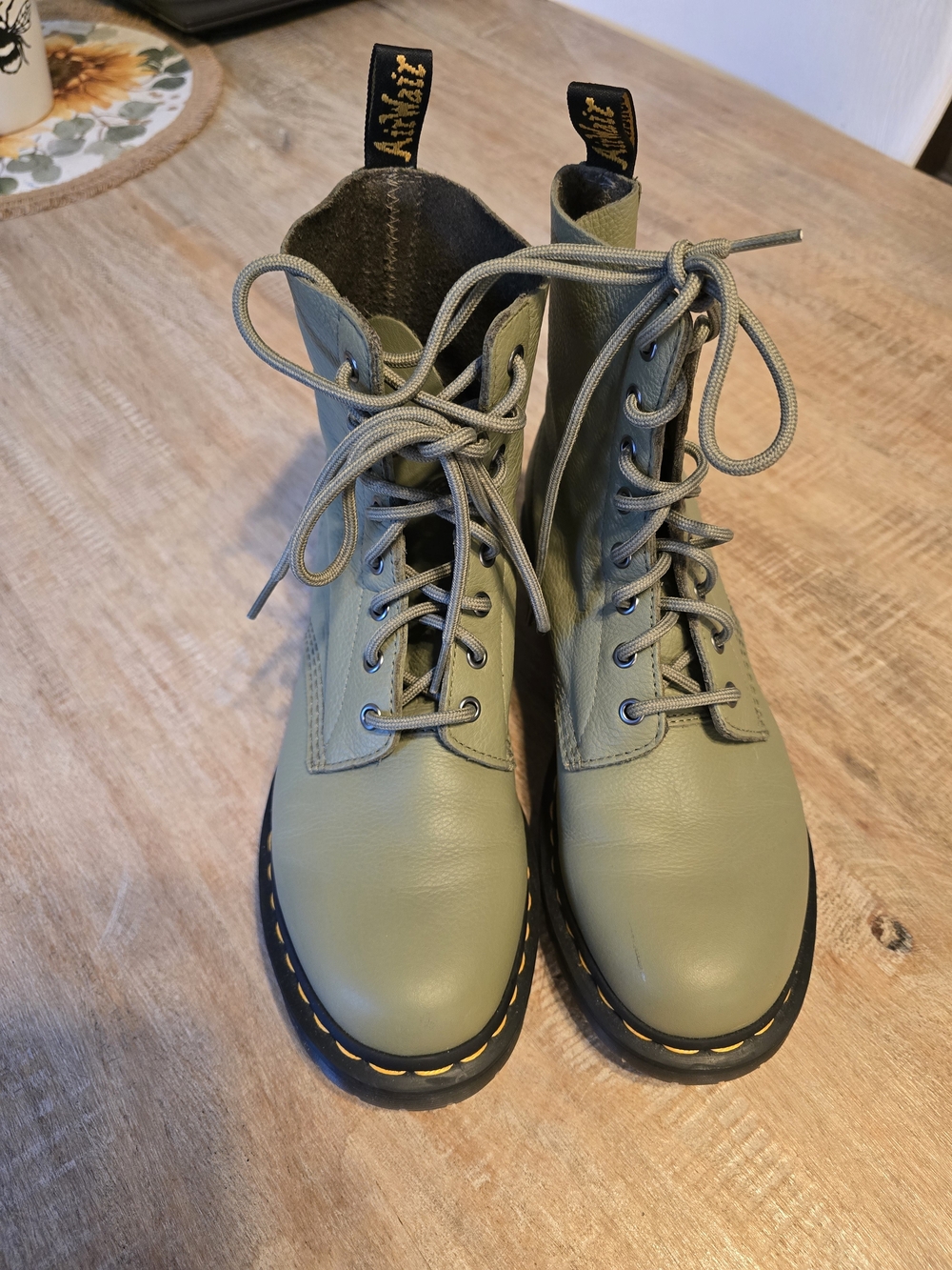 Dr Martens Olive Green Boots